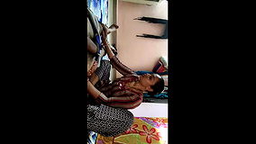 Stepsister shares bed with stepbrother in hotel room