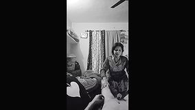 Real sex in night with lover in flashlight